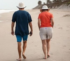 Retirement Couple on Beach